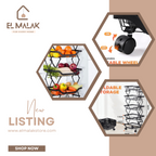 تروللي تخزين للمطبخ معدن