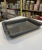 صينية تحميص مع رف تحميص ستيل 