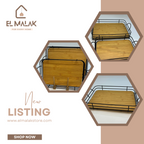 طقم صواني خشب ف معدن 