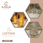 طقم شمعدان كريستال 