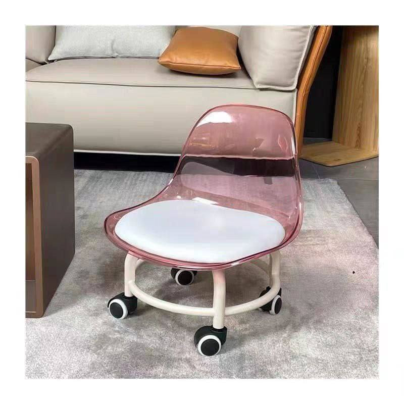 🛒كرسي اكريليك دوار بعجل