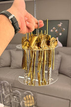 طقم معالق تقديم و ضيافة علي استاند