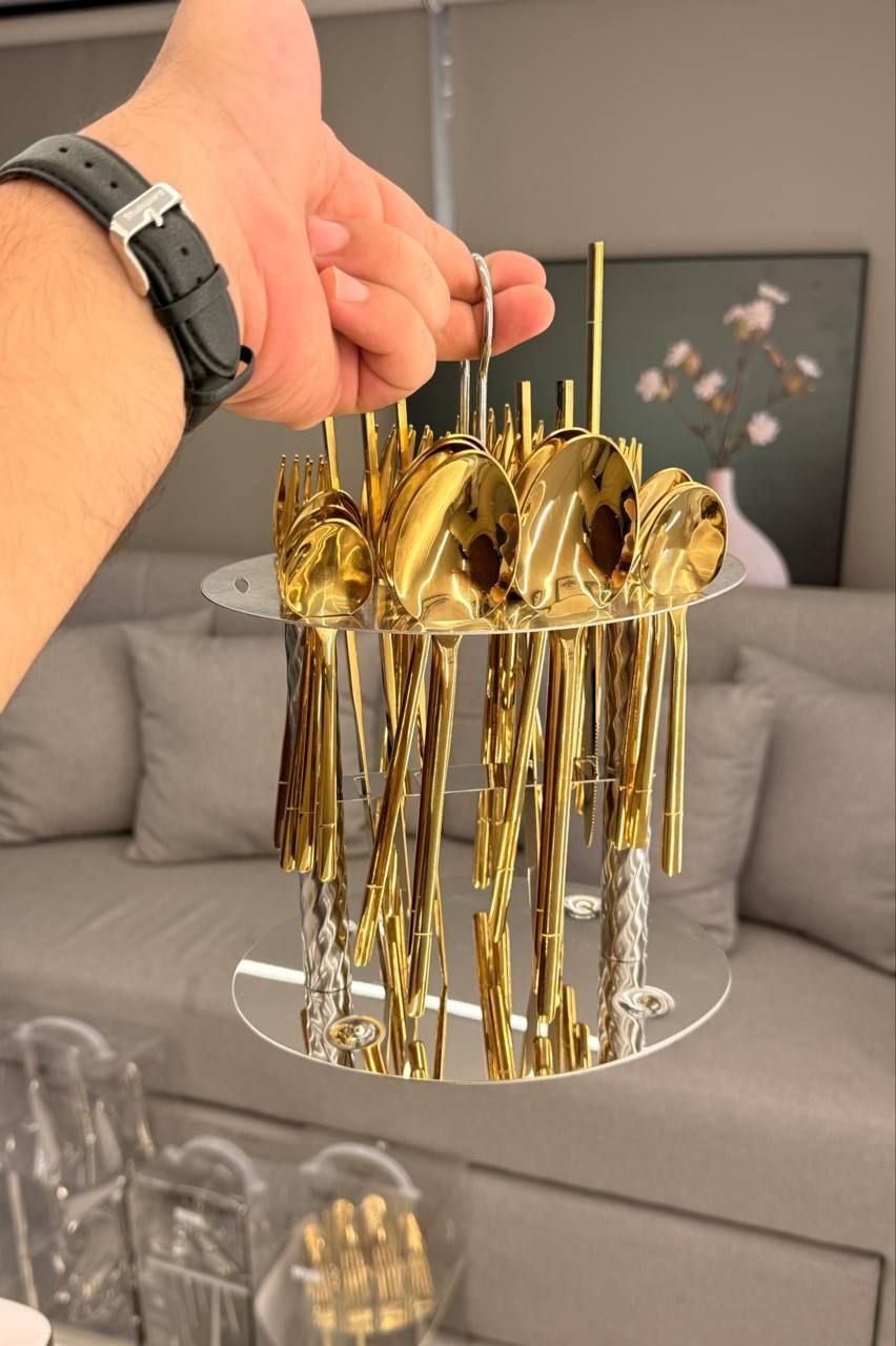 طقم معالق تقديم و ضيافة علي استاند