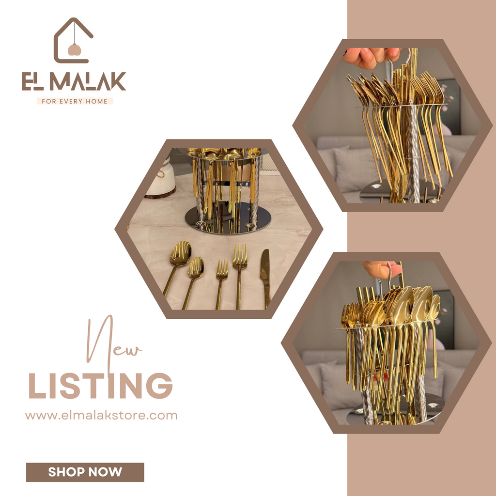 طقم معالق تقديم و ضيافة علي استاند