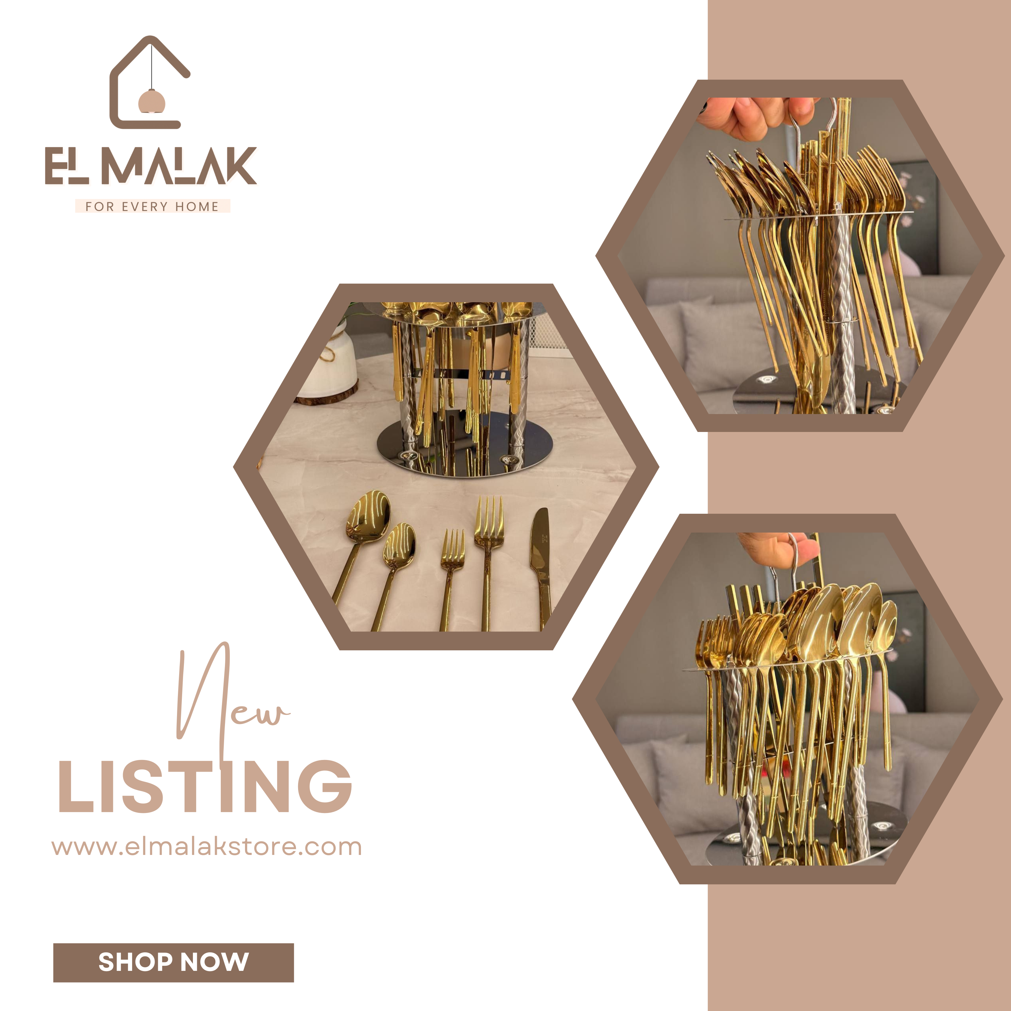 طقم معالق تقديم و ضيافة علي استاند