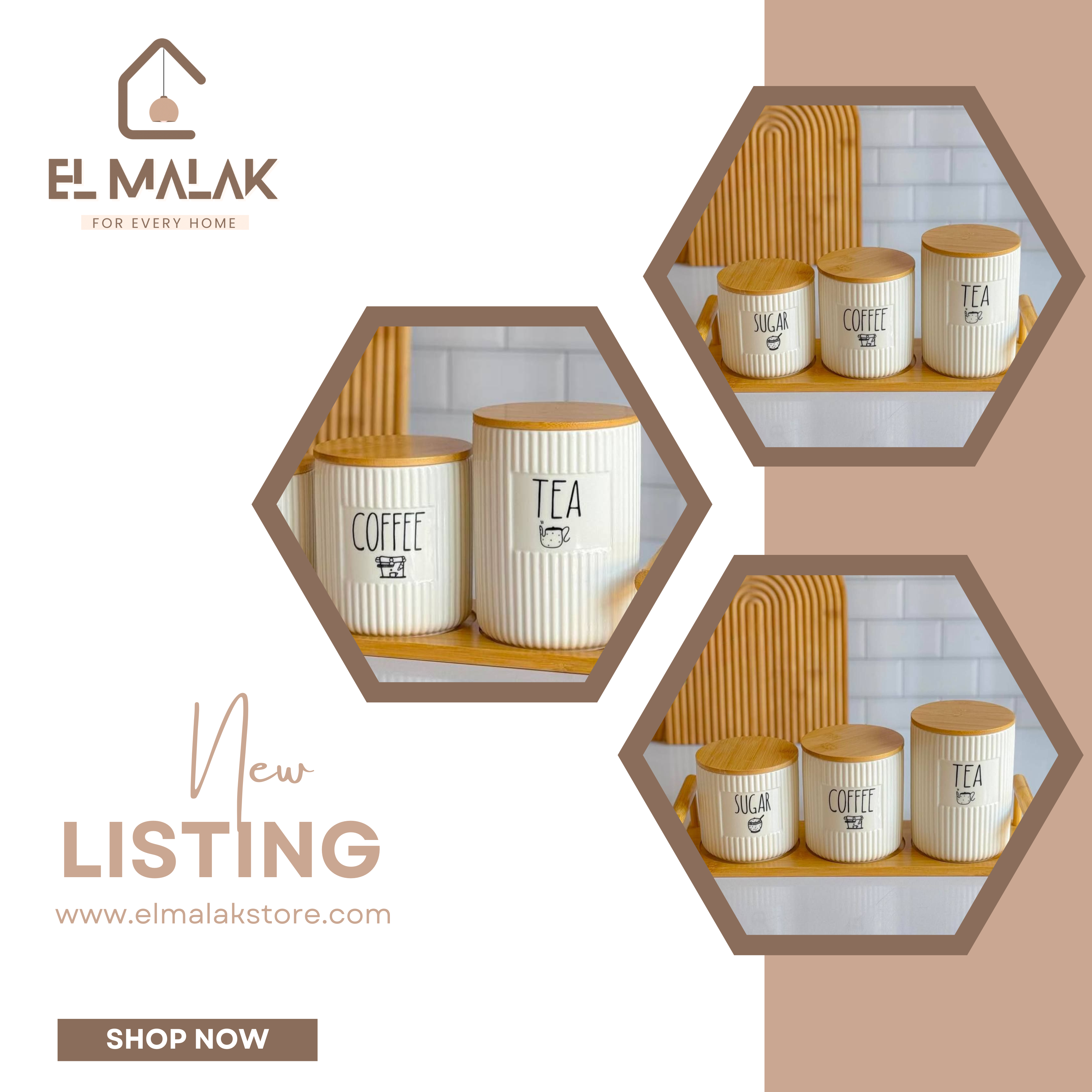 طقم كوفي بورسلين مضلع