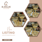 طقم شمعدان جلاس 3 قطعه