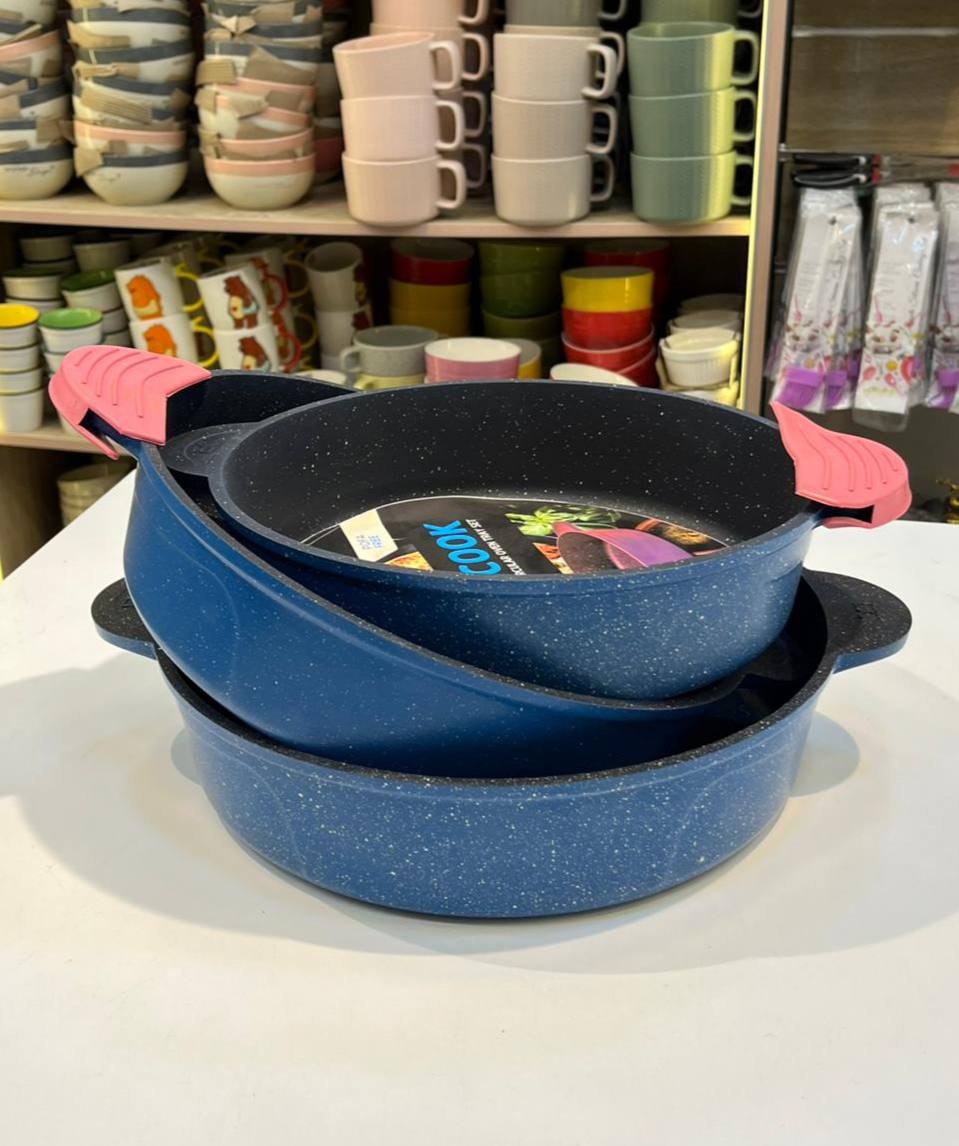 طقم صواني جيرانيت 3 قطعة