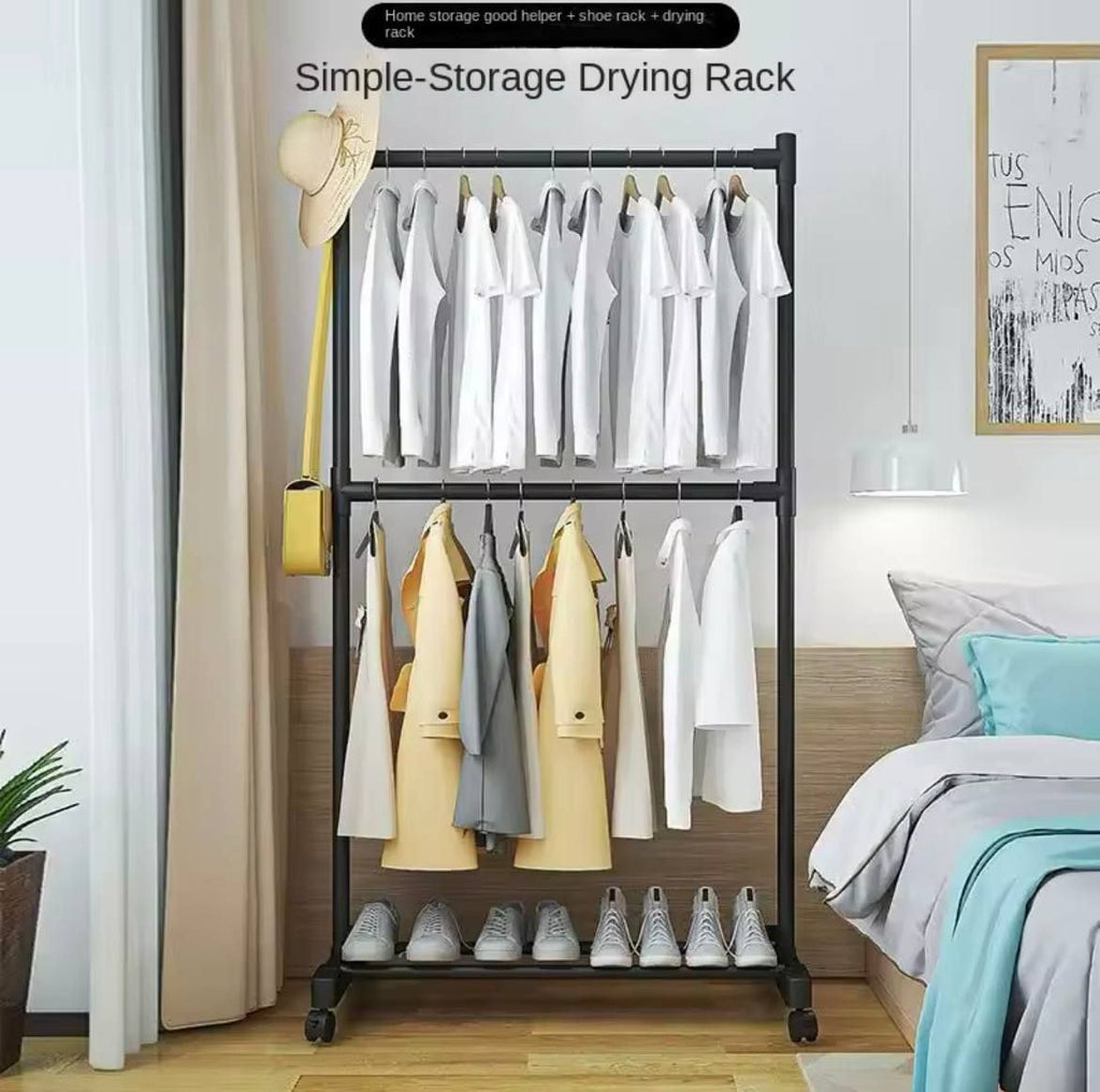 ستاند ملابس 2 دور معدن