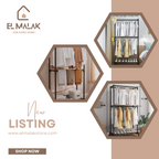 ستاند ملابس 2 دور معدن