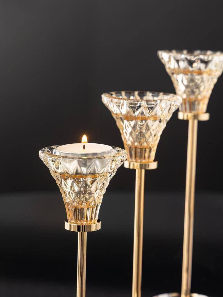 طقم شمعدان 3قطع كريستال
