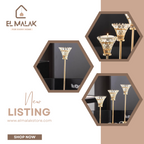 طقم شمعدان 3قطع كريستال