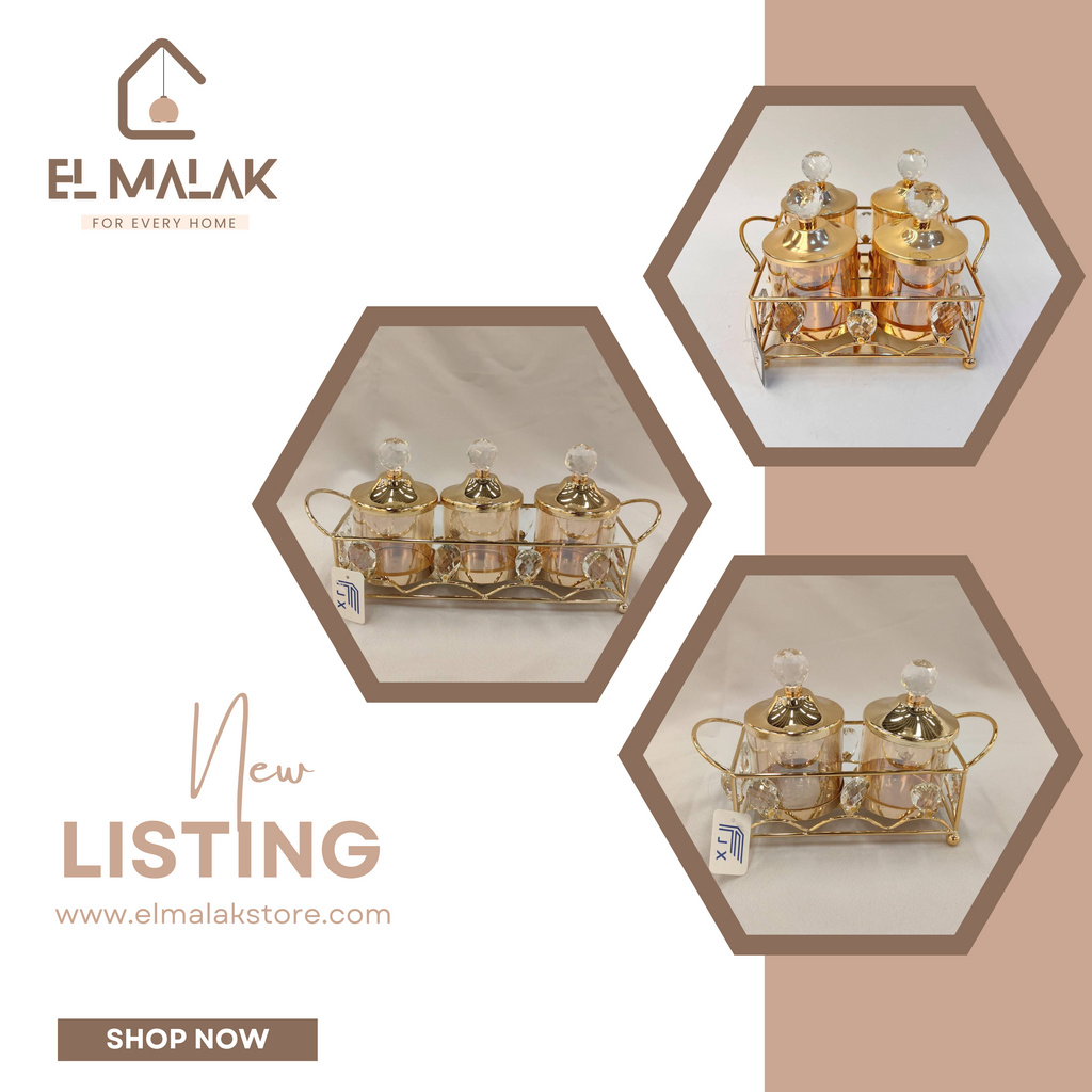 طقم كاندي كريستال قاعده معدن كريستال