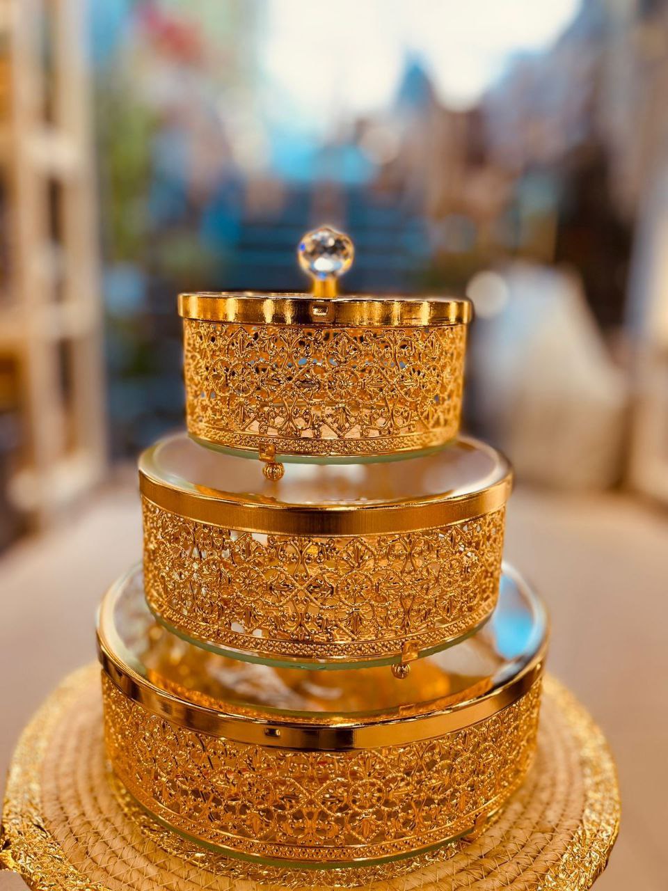 طقم بنبونيره زجاج مدور