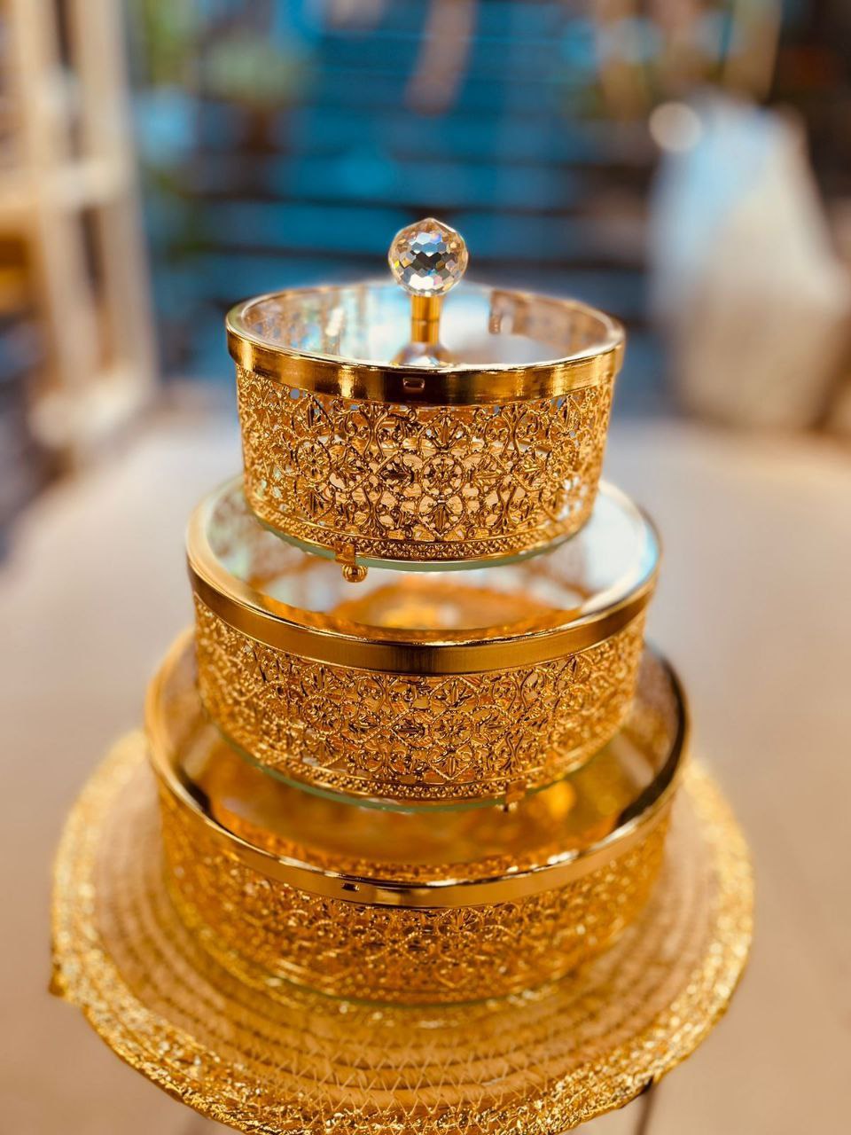 طقم بنبونيره زجاج مدور