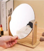 مرايا خشب بيضاوي