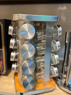 طقم توابل وبهارات دوار مربع